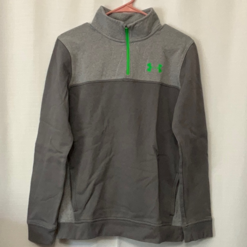 Under Armour Size YXL Loose ColdGear Kid Gray Sweater